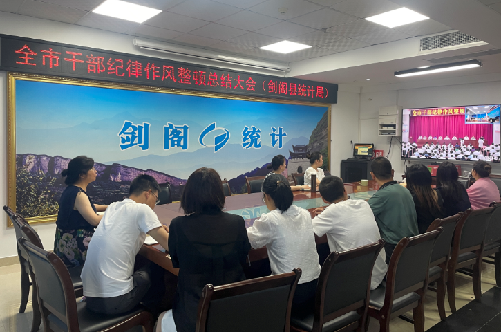 <font color='red'>剑阁县</font>统计局：集中收看全市干部纪律作风整顿总结大会