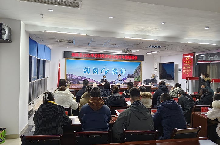 <font color='red'>剑阁县</font>统计局组织召开2022年农村经济综合统计年报培训会
