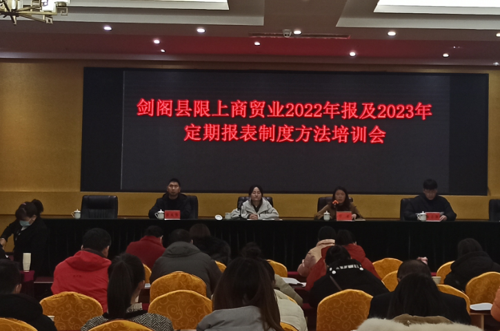 <font color='red'>剑阁县</font>召开限上商贸业2022年年报及2023年定期统计报表制度方法培训会